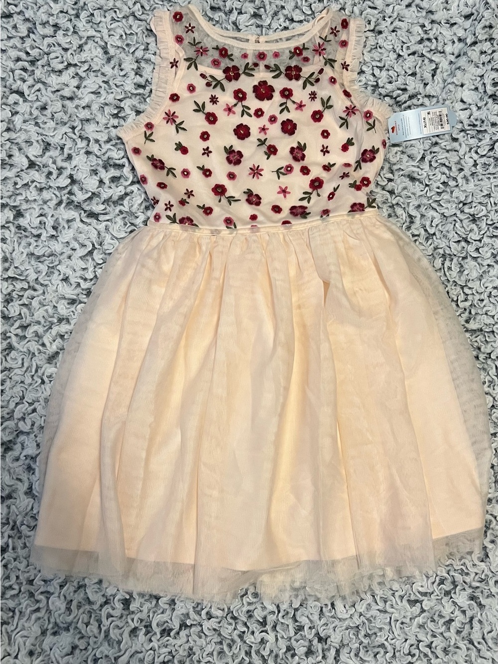 Cat & Jack Floral Embroidered Tulle Dress